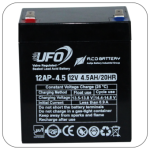 باتری UPS یوفو 12 ولت 4.5 آمپر سیلد لید اسید باتری یو پی اس UFO ظرفیت 4.5Ah ولتاژ 12V باتری بدون نگهداری یو پی اس 12 ولت یوفو مناسب سیستم امنیتی