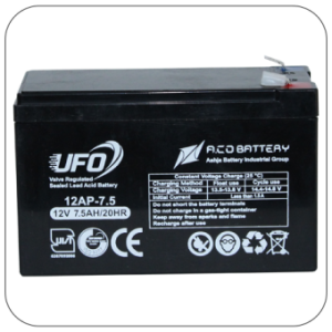 باتری بکاپ UPS مدل UFO 12 ولت 7.5 آمپر مناسب برای سیستم یو پی اس