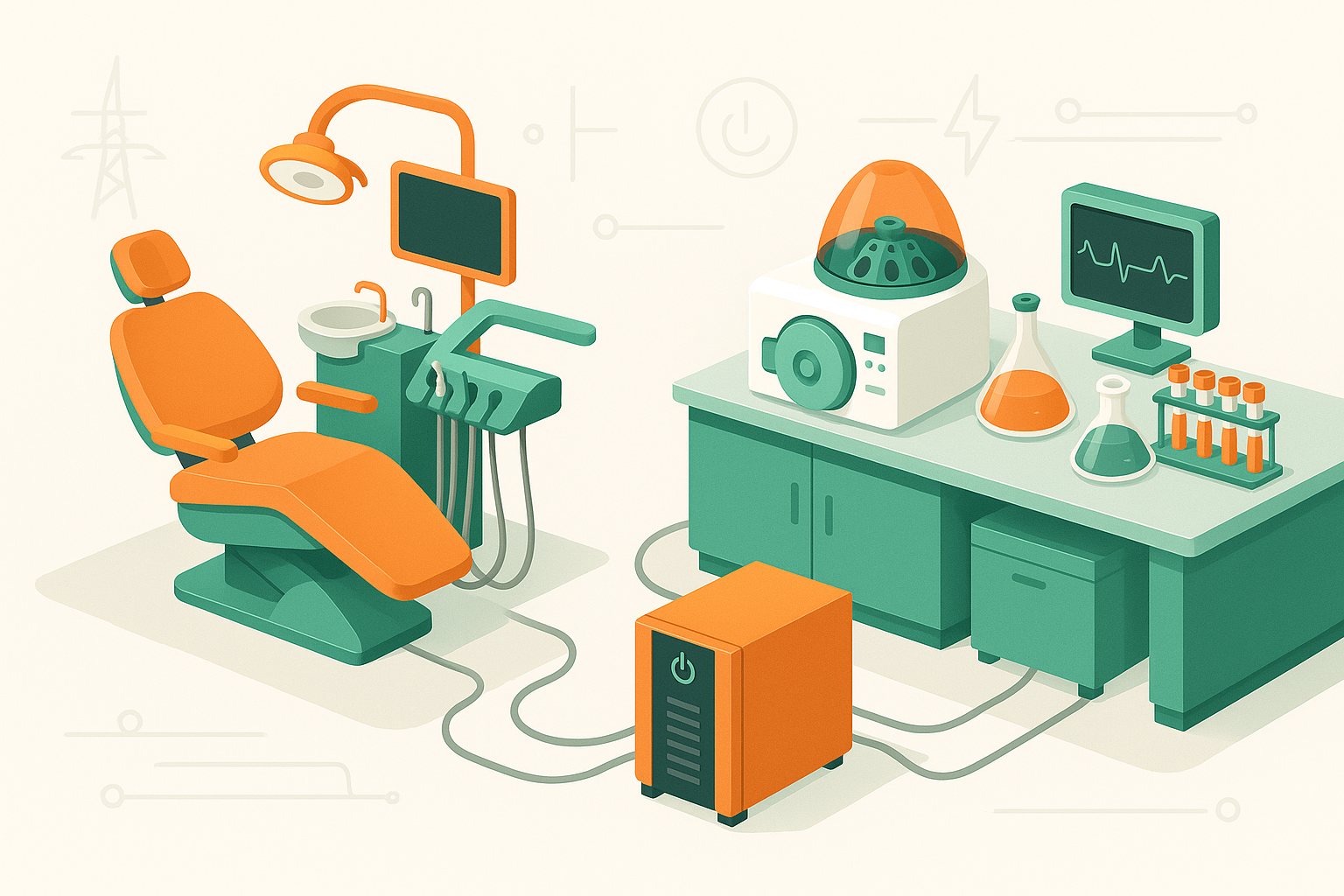 UPS برای مراکز دندانپزشکی و آزمایشگاهی با تجهیزات مدرن